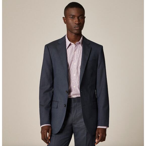 J.Crew Ludlow Slim Fit Suit Jacket Italian Loro Piana Wool Deep Pacific 39R NWT - Picture 1 of 16